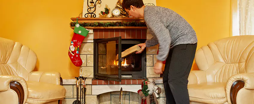 Rusted Metal Fireplace Restoration in Pelham, Alabama